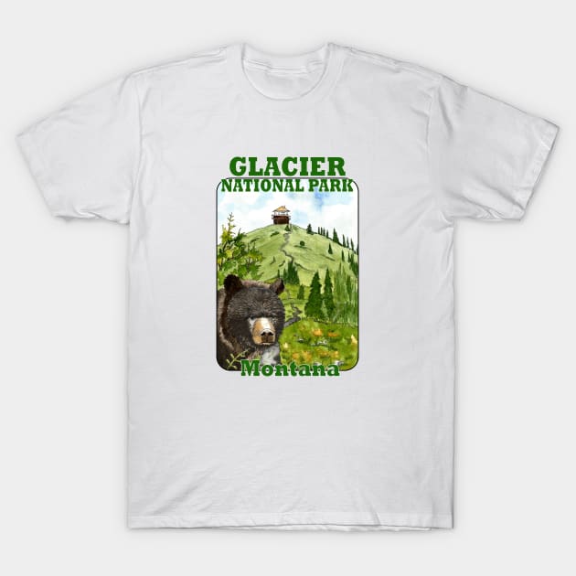 Glacier National Park, Huckleberry Trail T-Shirt by MMcBuck